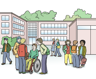 © Lebenshilfe für Menschen mit geistiger Behinderung Bremen e.V., Illustrator Stefan Albers, Atelier Fleetinsel, 2013